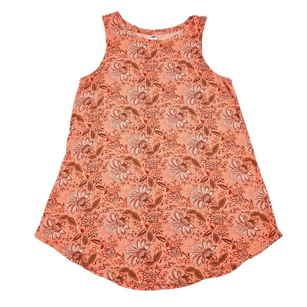 Old Navy Blouse Womens Size Medium Tall Sleeveless Floral Bohemian Cottagecore